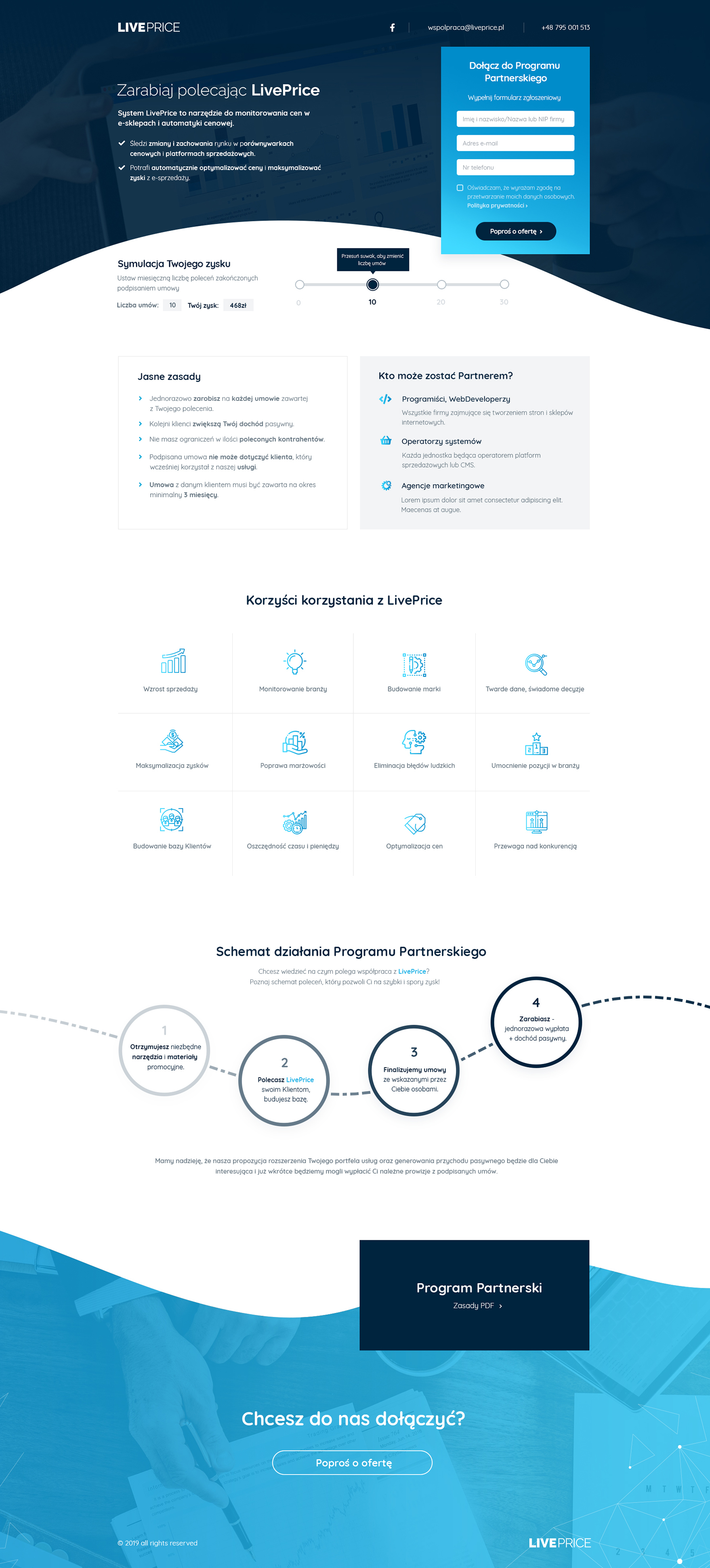 landing page, strona www